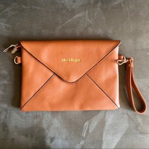 NEW Mei & ge clutch in ‘cafe au lait’ light brown